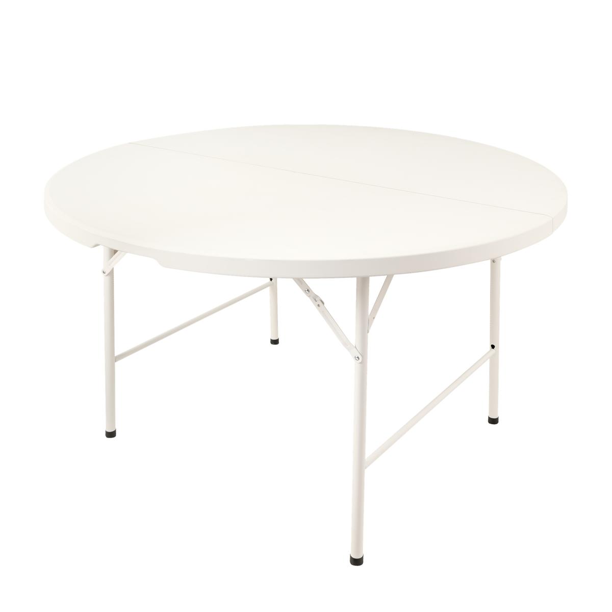 Mesa Plegable Circular Blanca Kanji KJ-CAMPRED01W