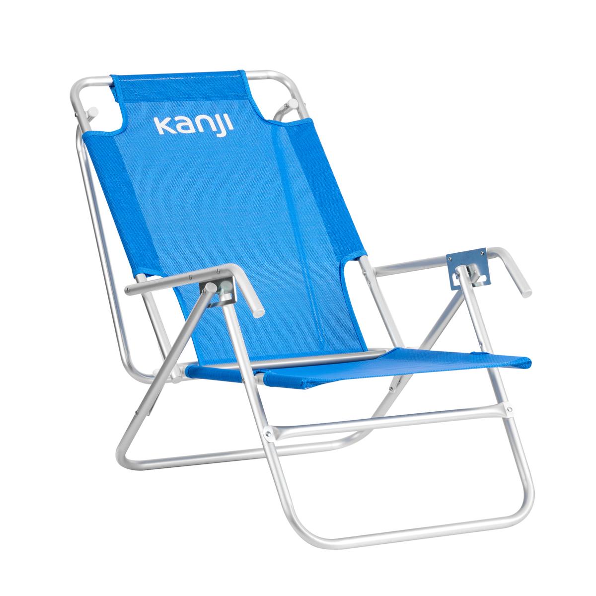 Reposera Plegable Azul Kanji KJ-CAMPSIL01