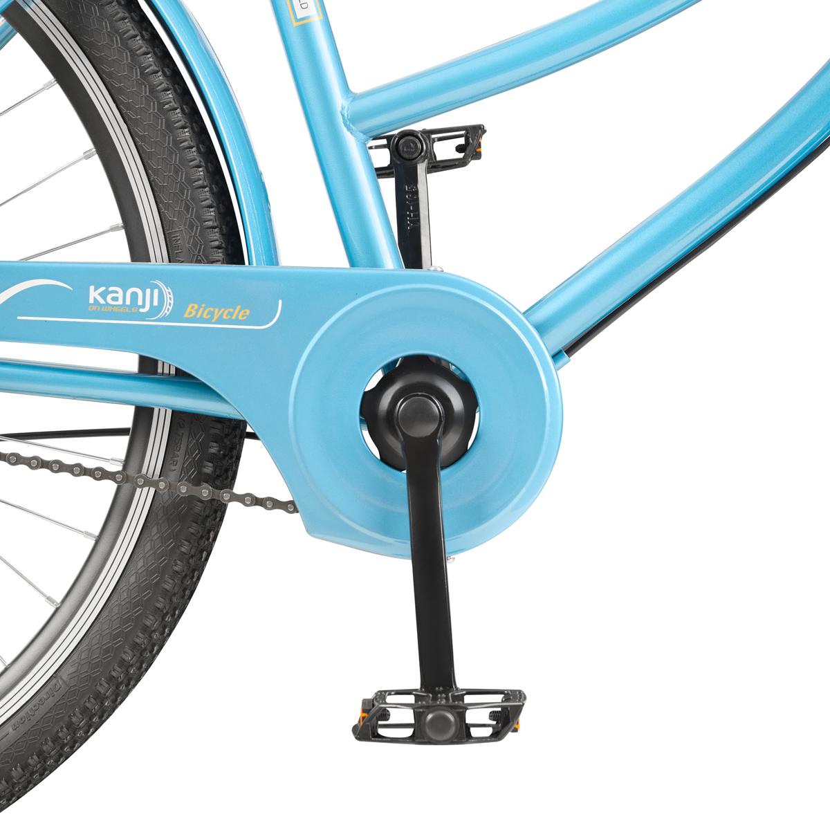 Bicicleta De Paseo Rodado 27" Turquesa Kanji On Wheels KJW-27ACECAN-T