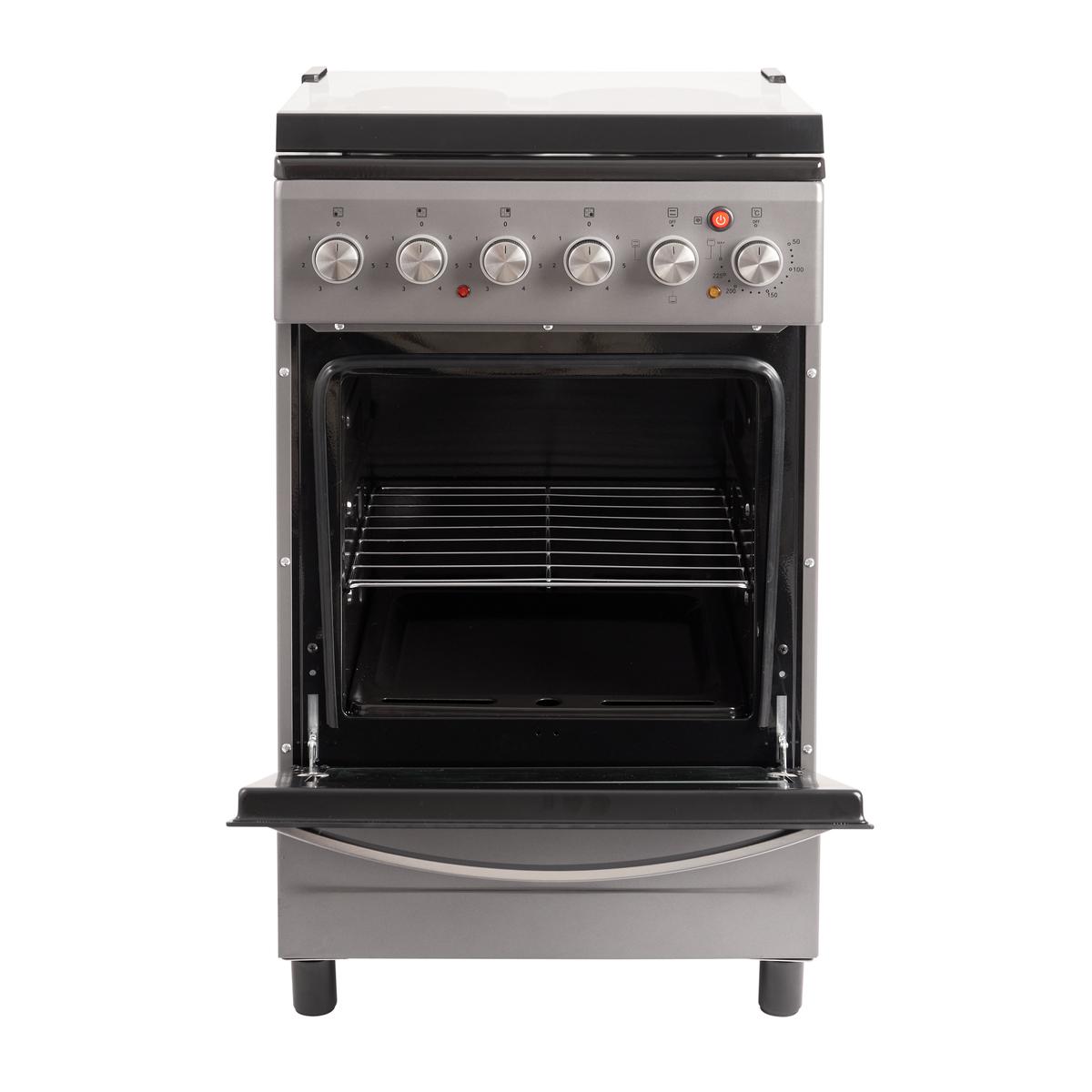 Cocina Eléctrica 50×50 Inox Kanji Black KJH-EKX001V