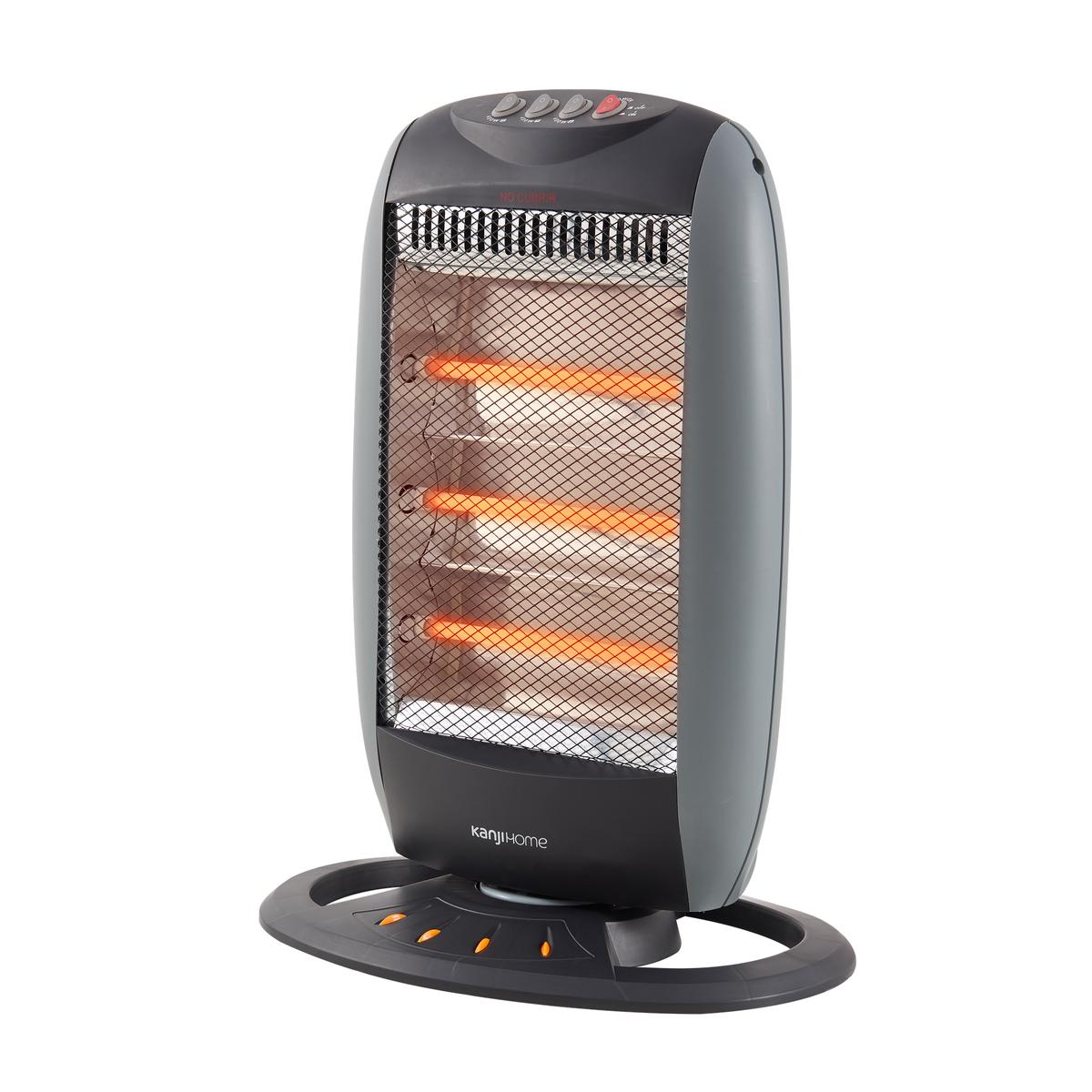Estufa Halógena 1200W Negra Kanji Home KJH-305