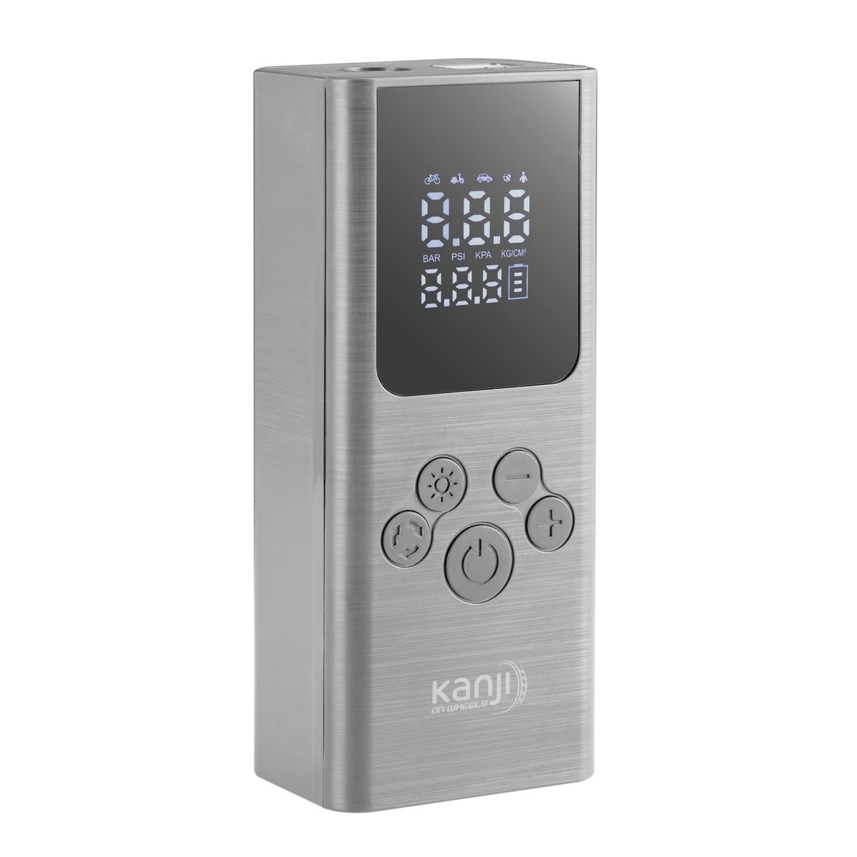 Inflador Multifunción Portátil Gris Kanji On Wheels KJW-INF01