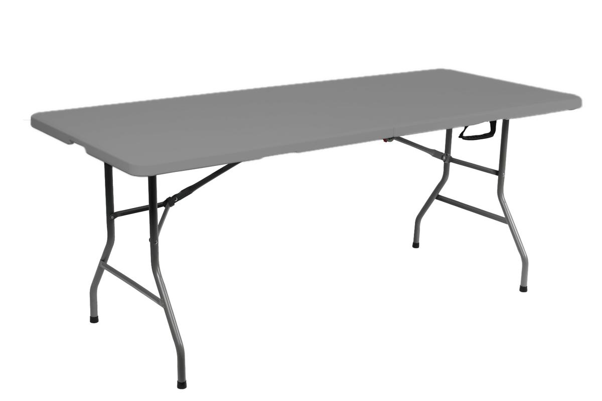 Mesa Plegable Rectangular Gris Kanji KJ-CAMPMR01G-02