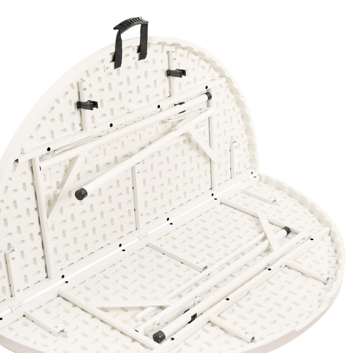 Mesa Plegable Circular Blanca Kanji KJ-CAMPRED01W
