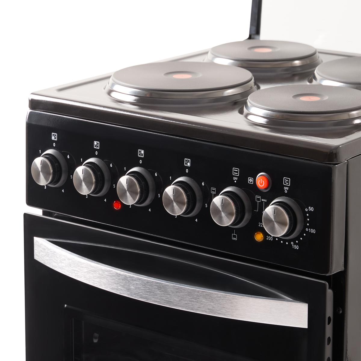 Cocina Eléctrica 50×50 Negra Kanji Black KJH-EKB001V