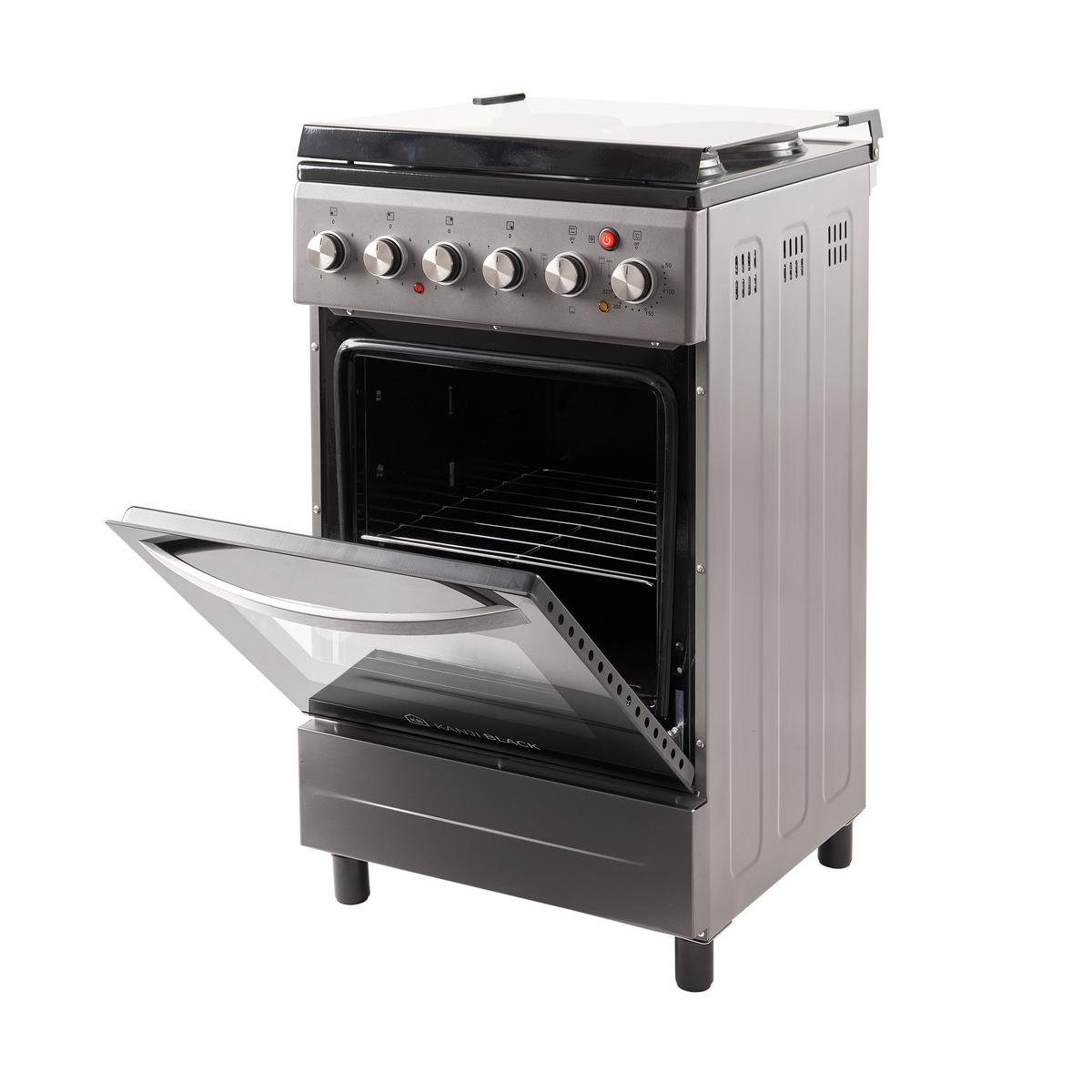 Cocina Eléctrica 50×50 Inox Kanji Black KJH-EKX001V