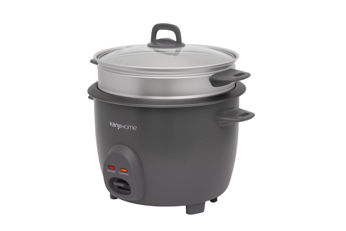 Arrocera 1,8L 2 En 1 Gris Kanji Home KJH-ARRVAPRD
