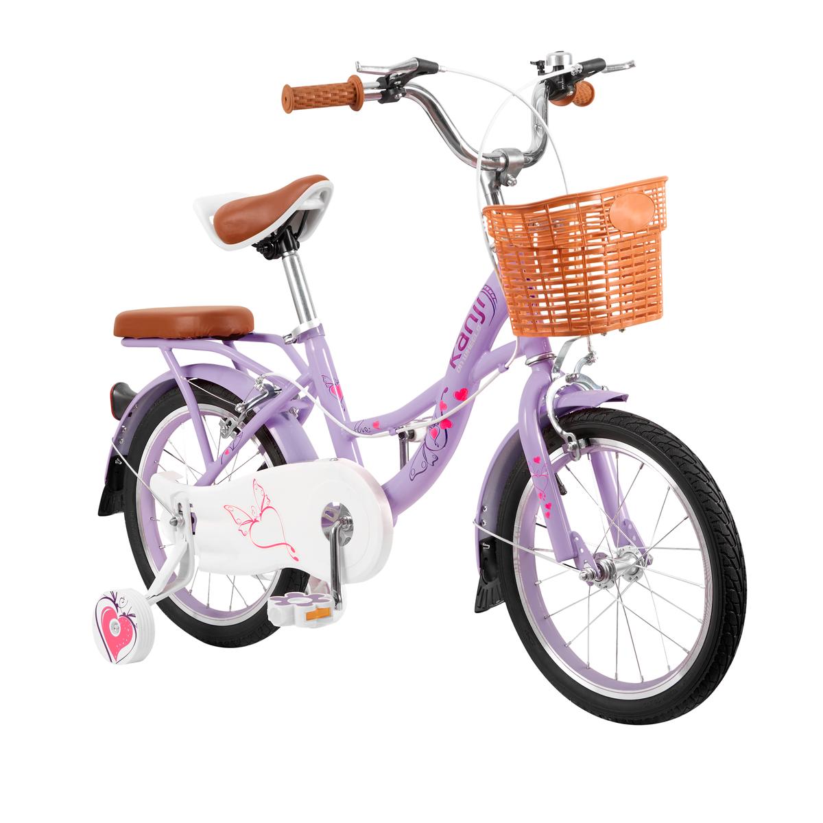 Bicicleta De Paseo Infantil Rodado 16" Violeta Kanji On Wheels KJW-16ACECAN-V