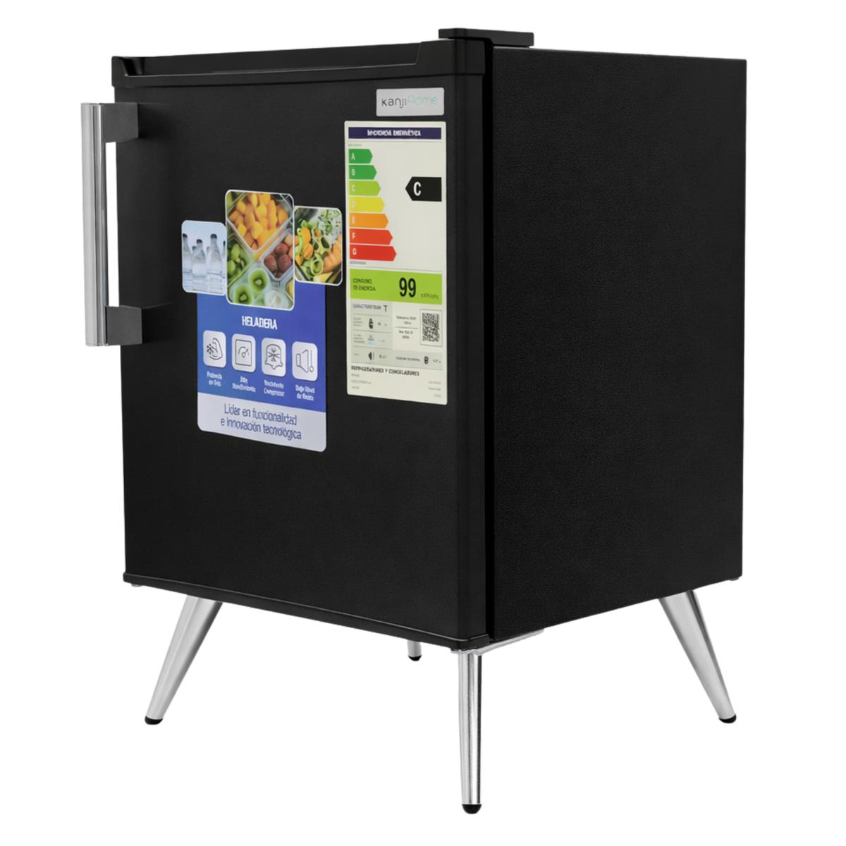 Frigobar Serie 50 Retro Negro Kanji Home KJH-50VIN-B