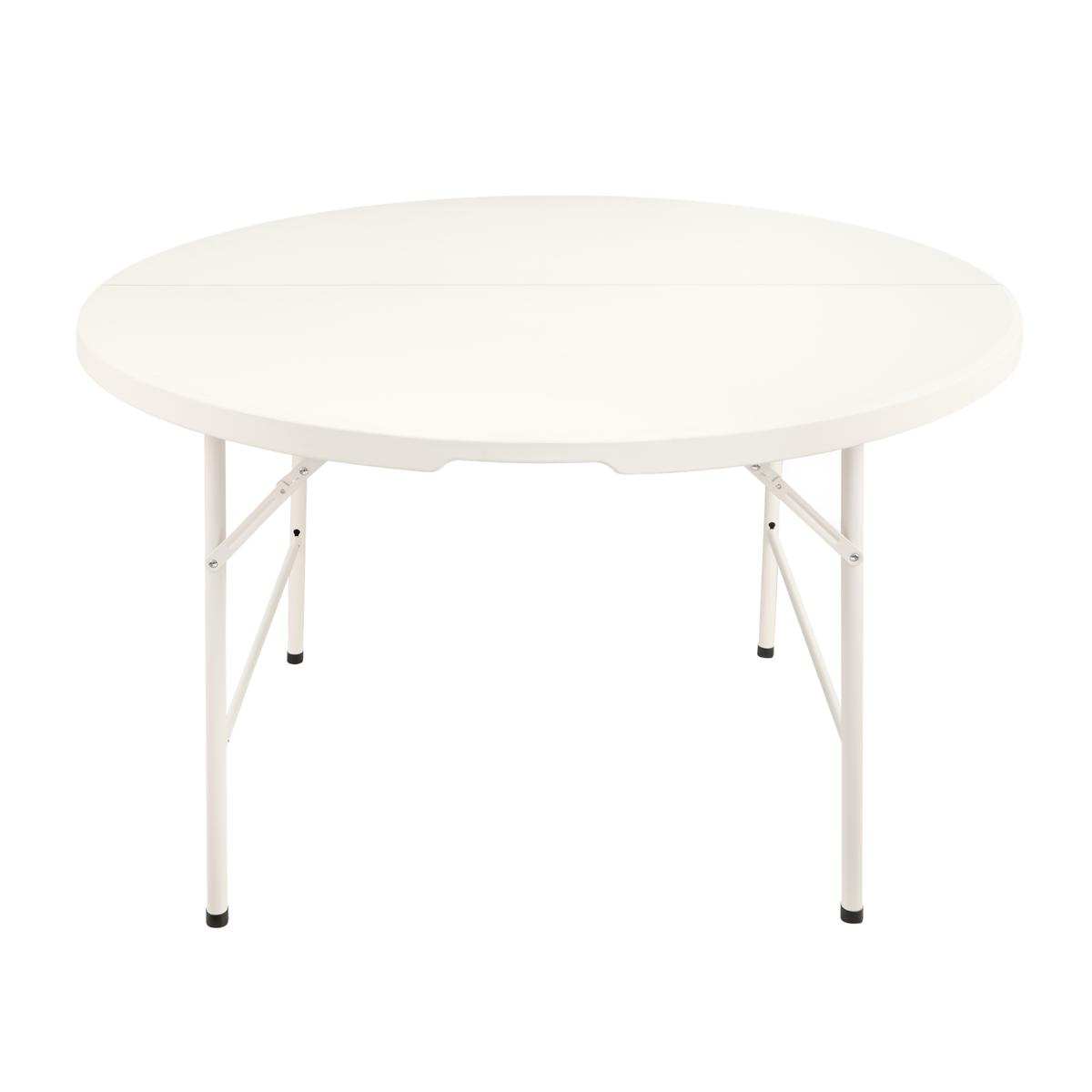 Mesa Plegable Circular Blanca Kanji KJ-CAMPRED01W