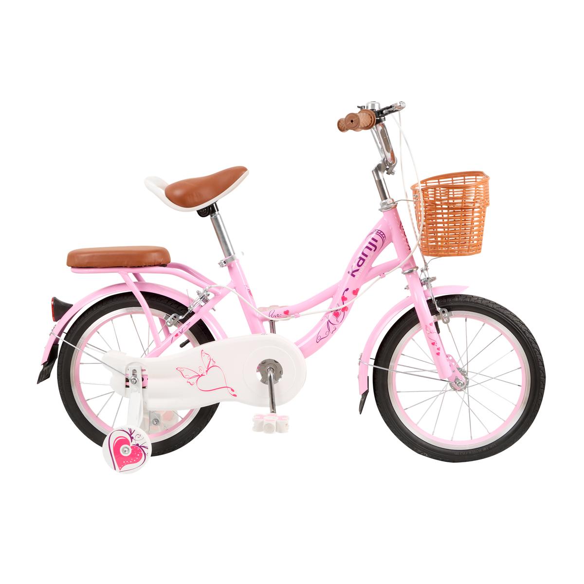 Bicicleta De Paseo Infantil Rodado 16" Rosa Kanji On Wheels KJW-16ACECAN-P
