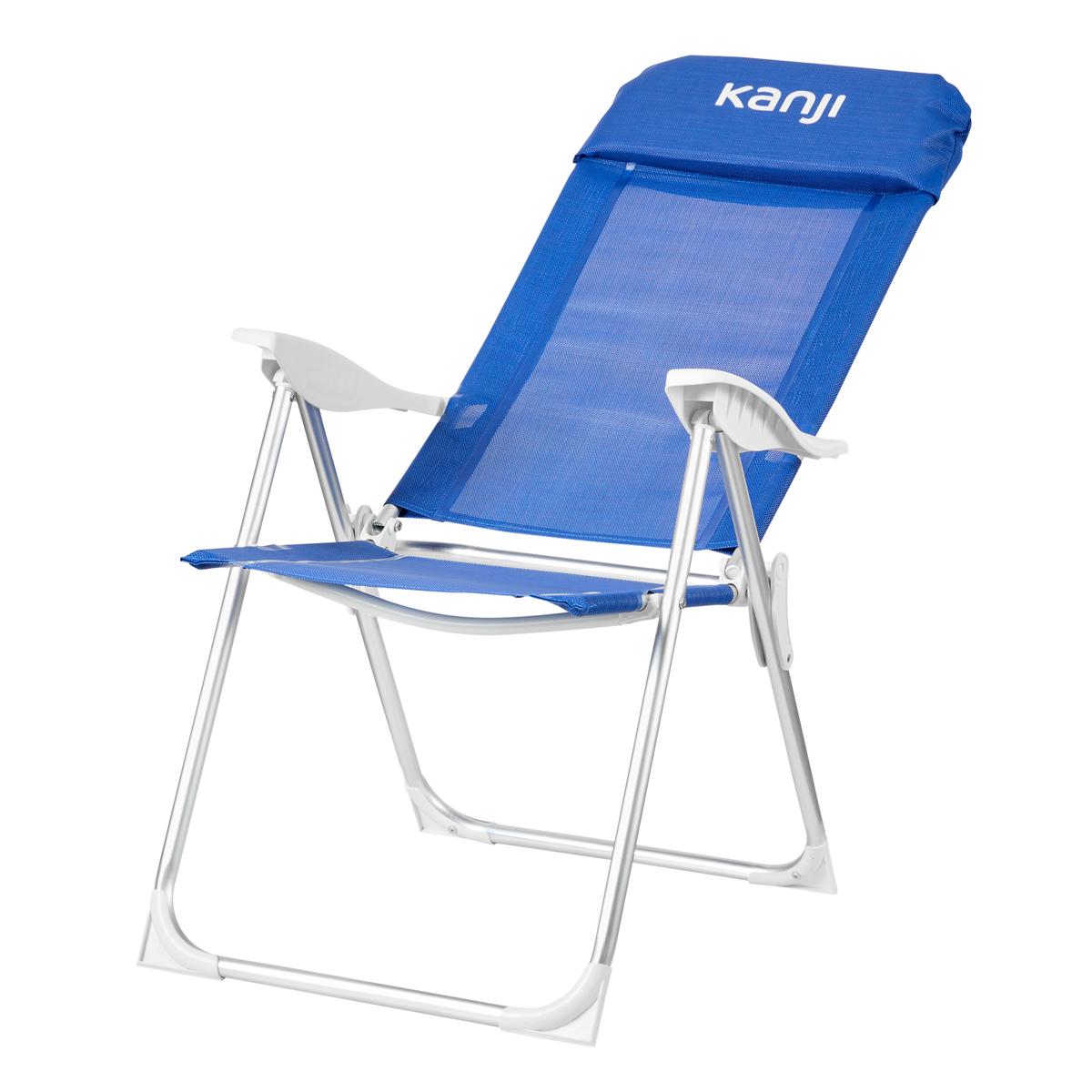 Reposera Plegable Azul Kanji KJ-CAMPSIL02