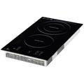 Anafe Vitrocerámico Empotrable 2 Hornallas Negro Kanji Black KJB-EH2GL001