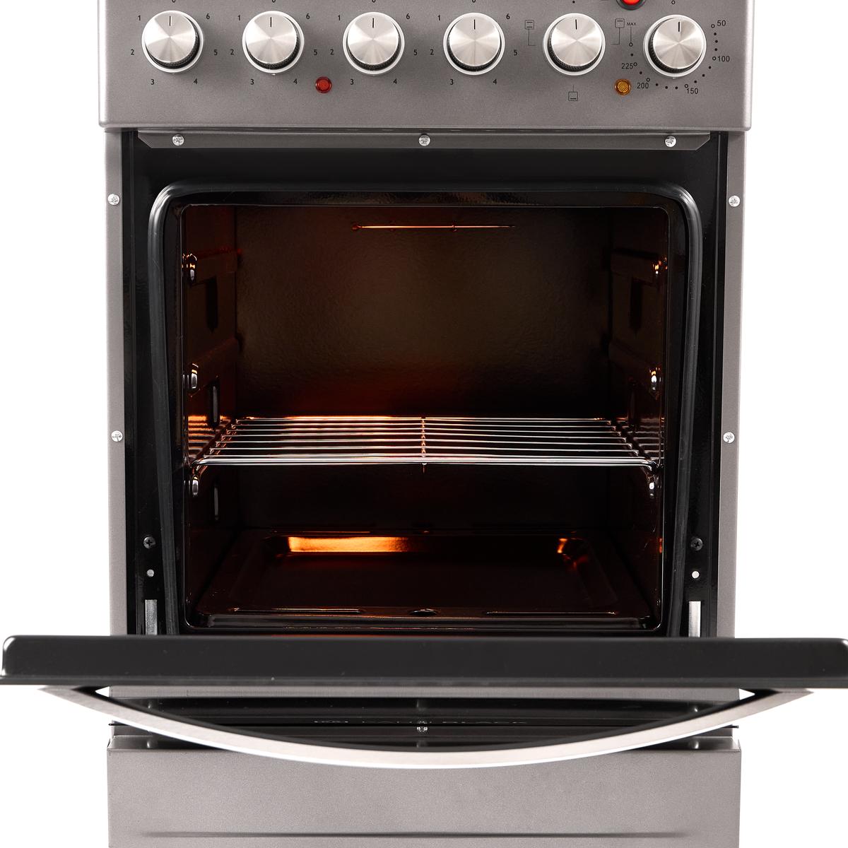 Cocina Eléctrica 50×50 Inox Kanji Black KJH-EKX001V