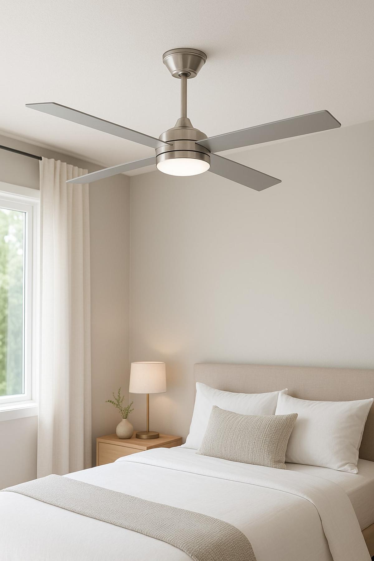 Ventilador De Techo Silver Telefunken VDT-CFWB001SL