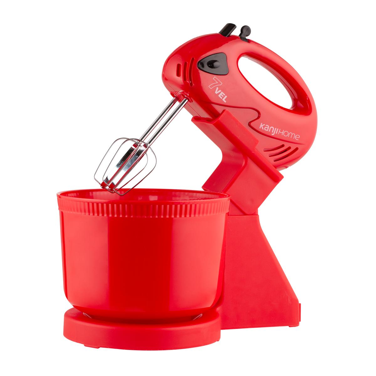 Batidora De Mano 300W Con Bowl Roja Kanji Home KJH-PL0300HMB01R