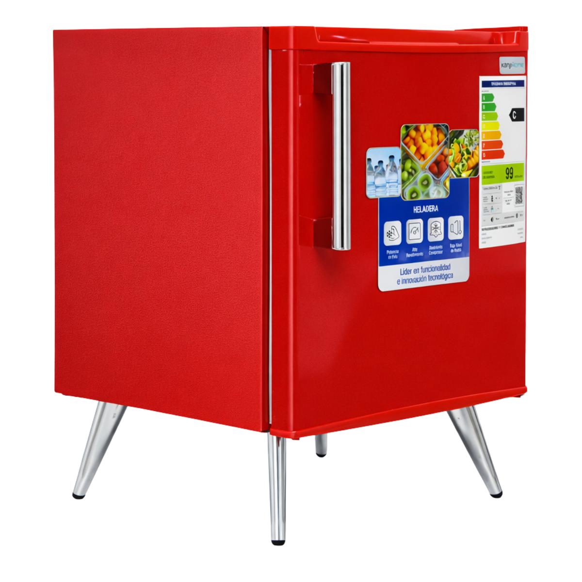 Frigobar Serie 50 Retro Rojo Kanji Home KJH-50VIN-R