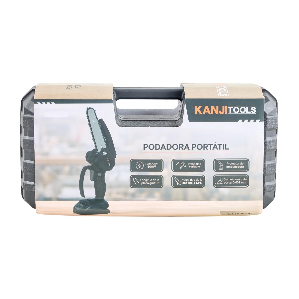 Podadora 500W Portátil Negra Kanji Tools KJT-PP181GB