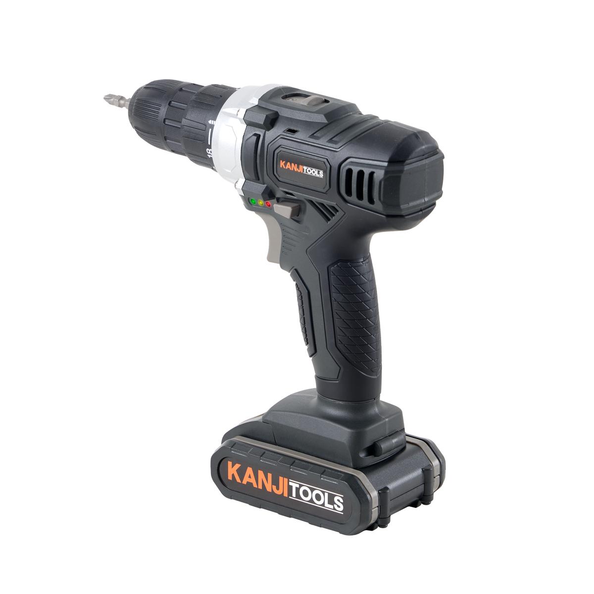 Atornillador Inalámbrico 21V Negro Kanji Tools KJT-AT211PB