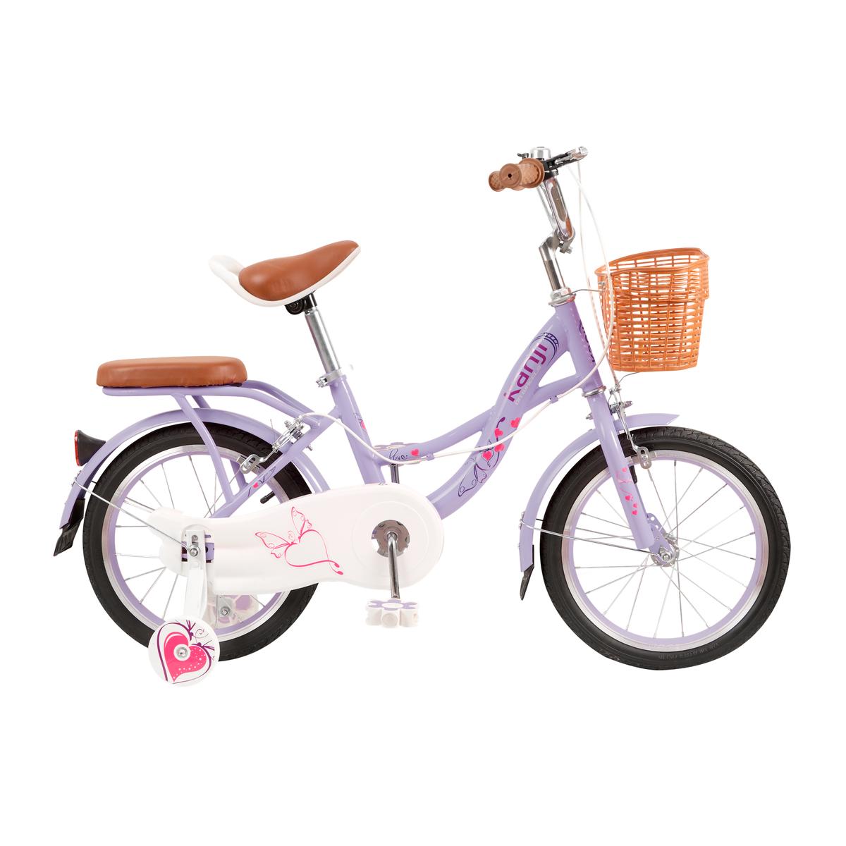 Bicicleta De Paseo Infantil Rodado 16" Violeta Kanji On Wheels KJW-16ACECAN-V