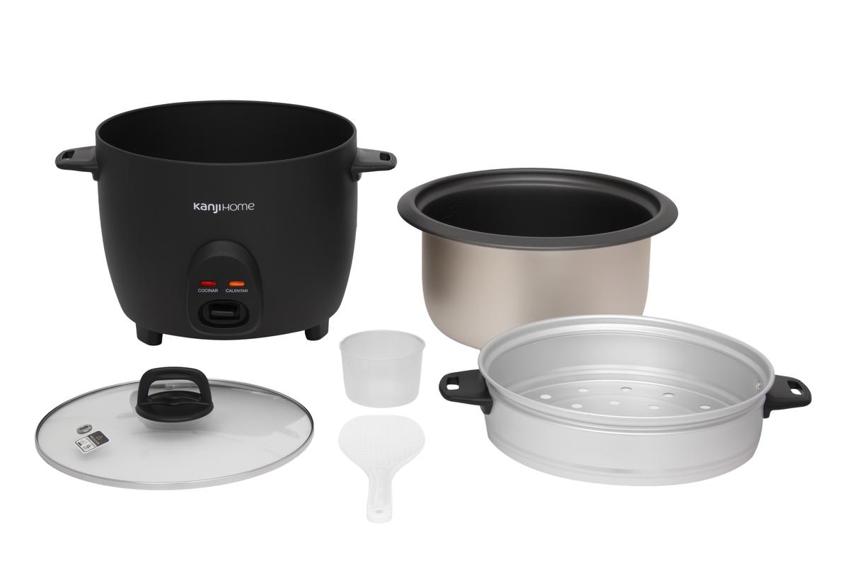 Arrocera 1,8L 2 En 1 Negra Kanji Home KJH-ARRVAPBL