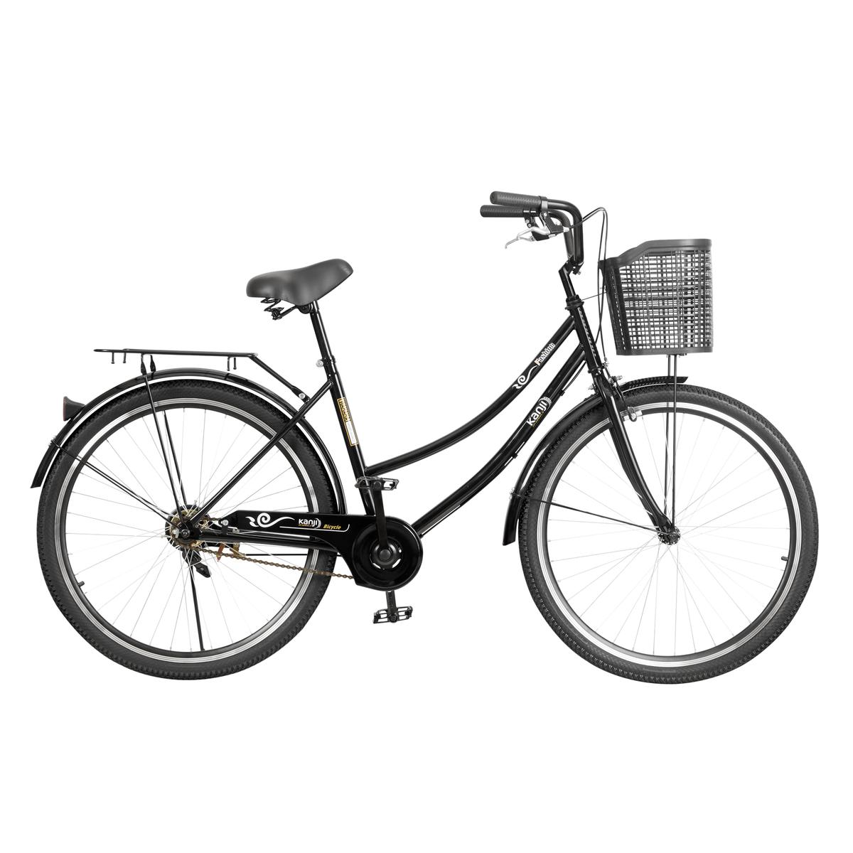 Bicicleta De Paseo Rodado 27" Negra Kanji On Wheels KJW-27ACECAN-BLK