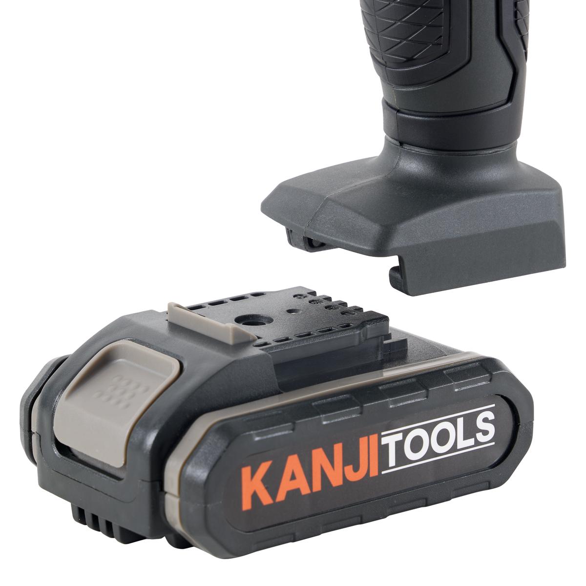 Atornillador Inalámbrico 21V Negro Kanji Tools KJT-AT211PB