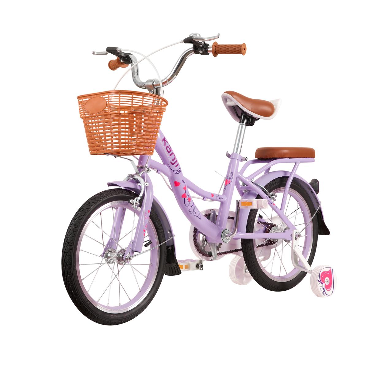 Bicicleta De Paseo Infantil Rodado 16" Violeta Kanji On Wheels KJW-16ACECAN-V