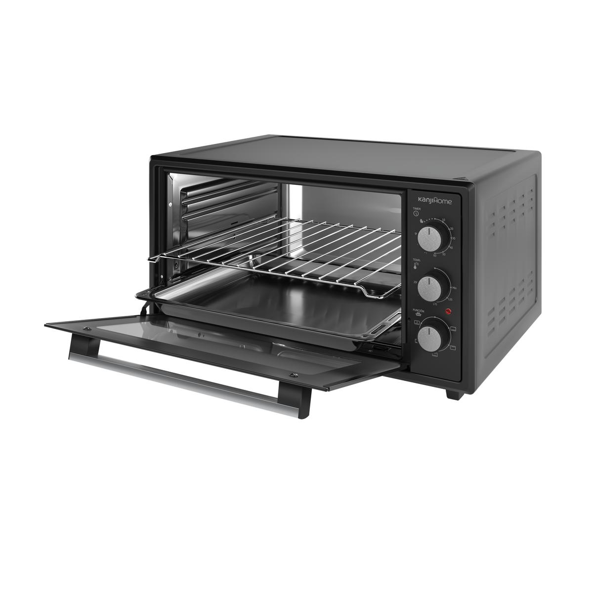 Horno Eléctrico 45L Negro Kanji Home KJH-HETR4T01