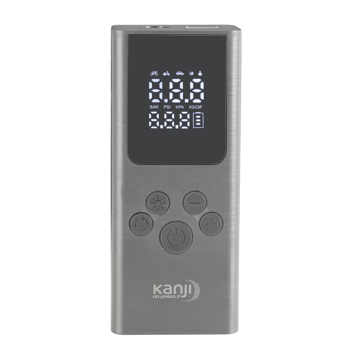 Inflador Multifunción Portátil Gris Kanji On Wheels KJW-INF01