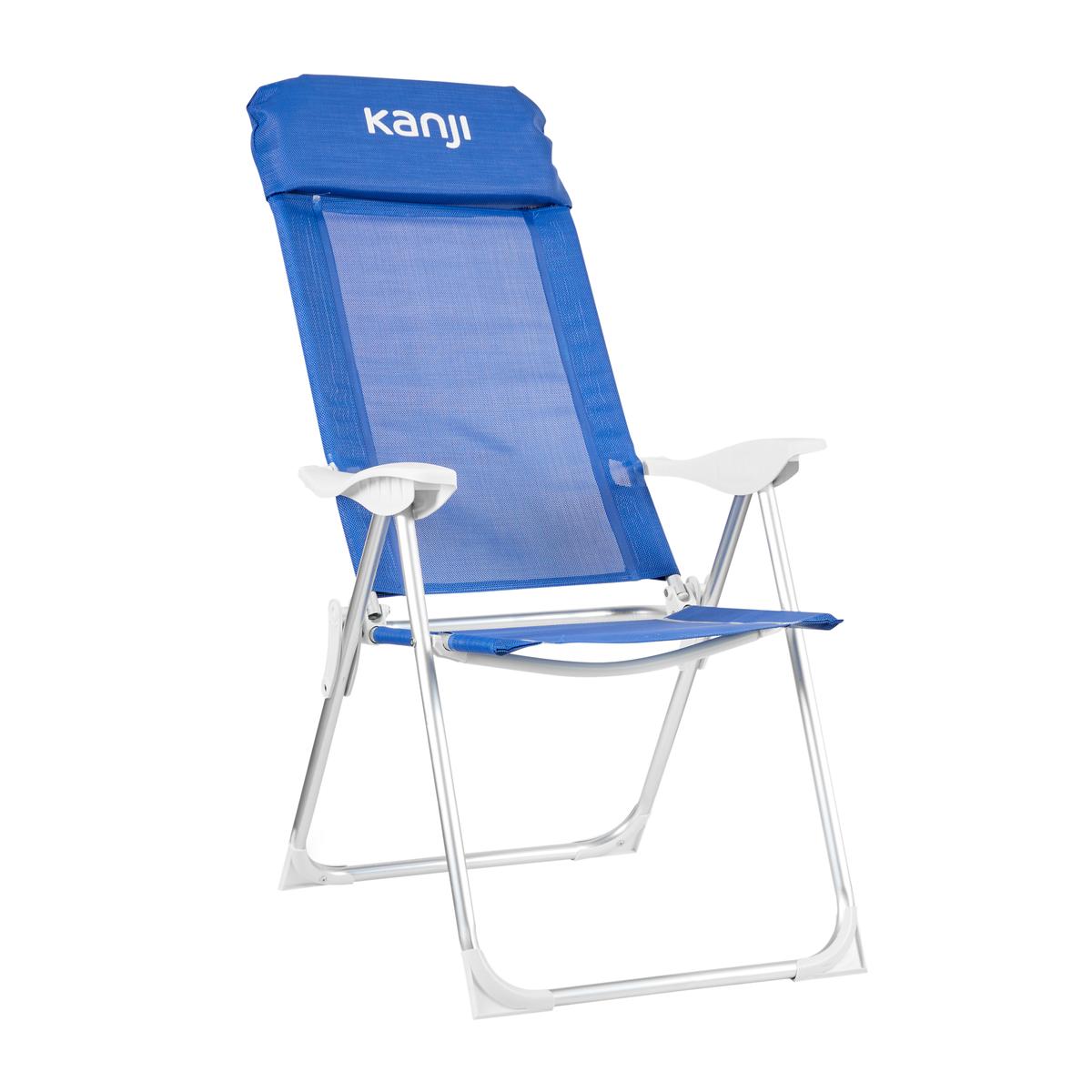 Reposera Plegable Azul Kanji KJ-CAMPSIL02