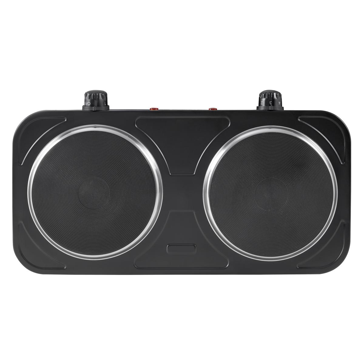 Anafe Eléctrico 2000W Doble Negro Kanji Home KJH-HP2000BDD
