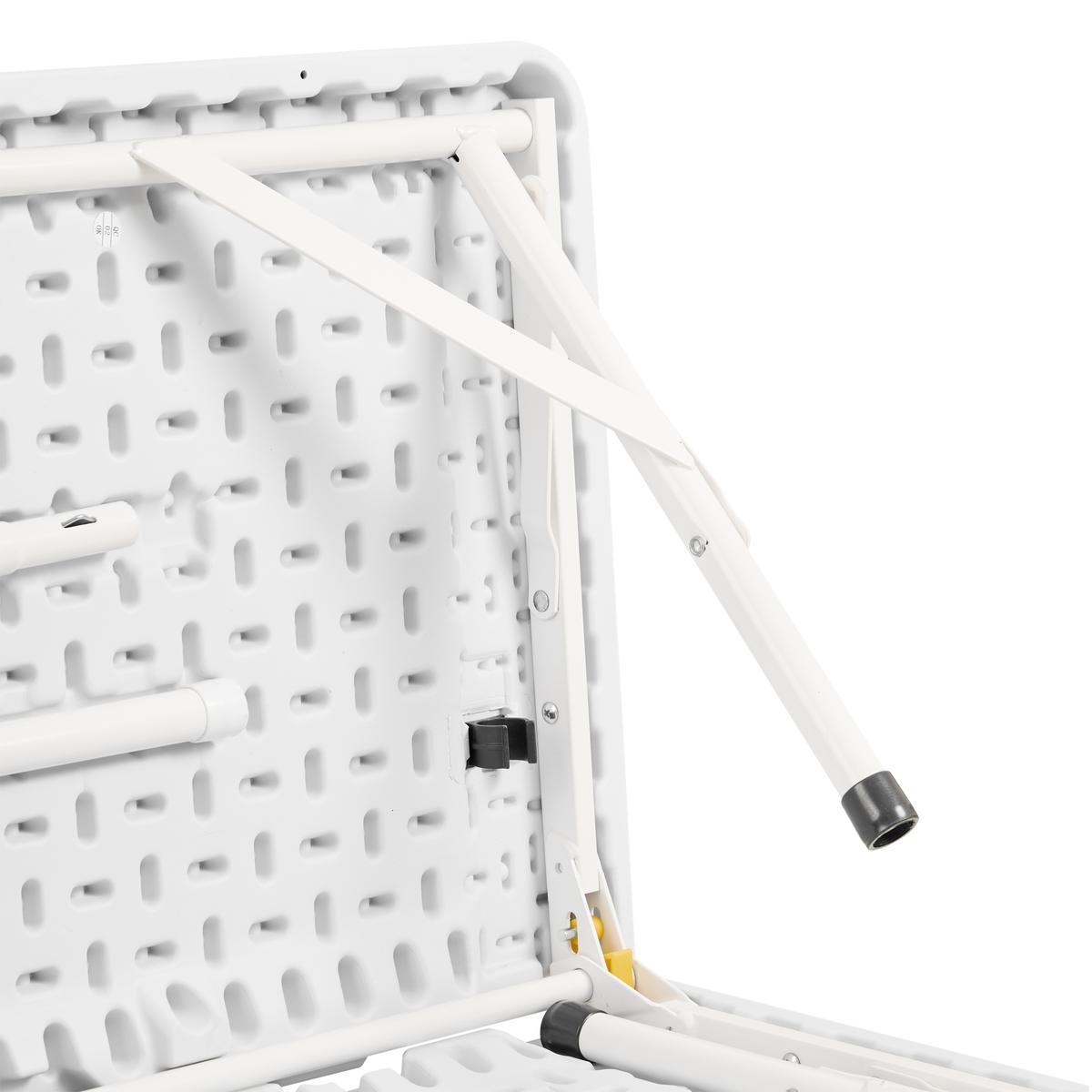 Mesa Plegable Cuadrada Blanca Kanji KJ-CAMPMC01W