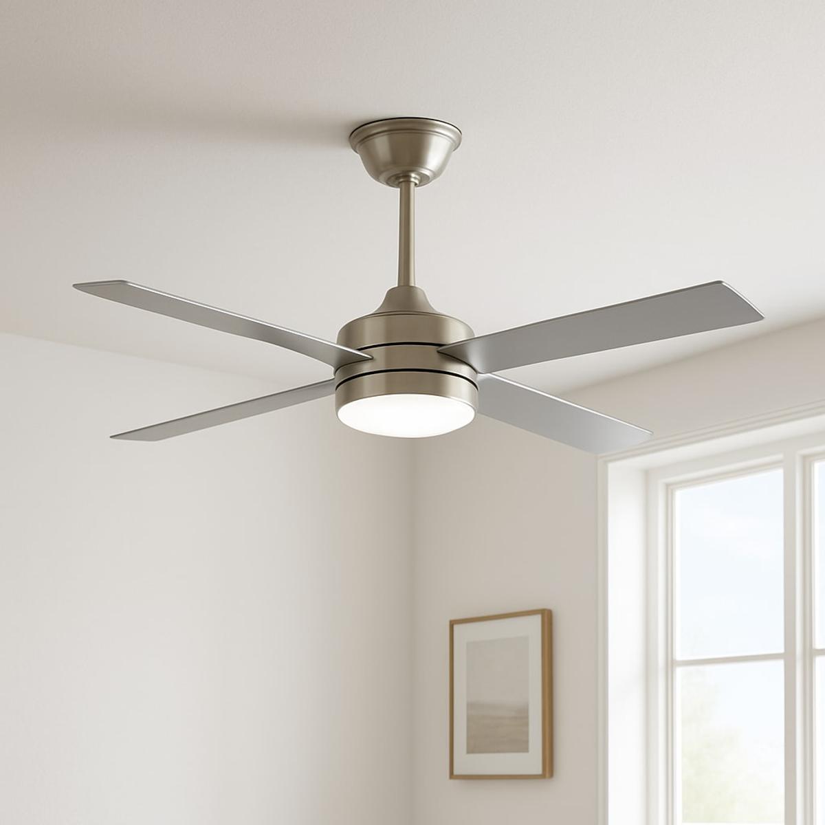 Ventilador De Techo Silver Telefunken VDT-CFWB001SL