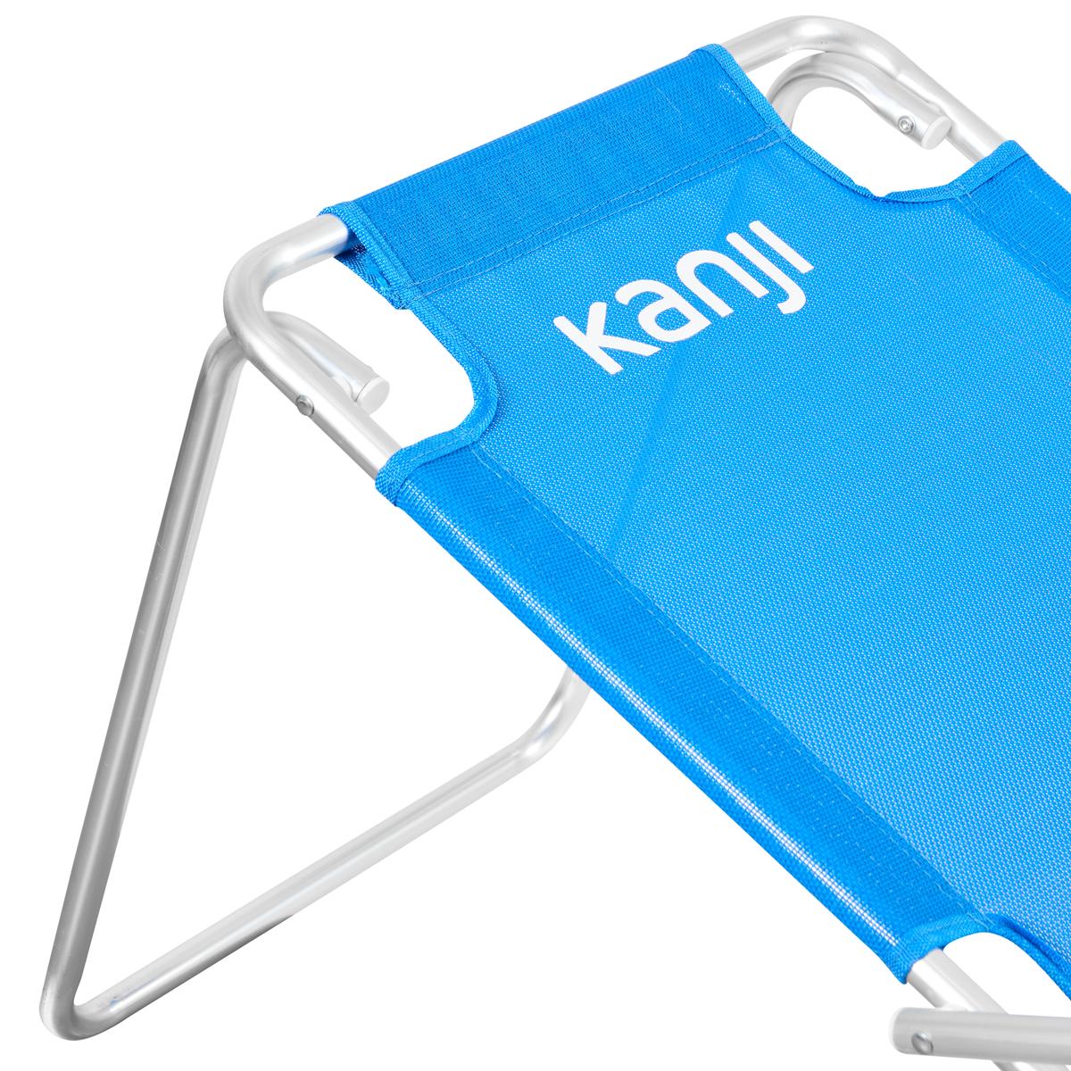 Reposera Plegable Azul Kanji KJ-CAMPSIL01