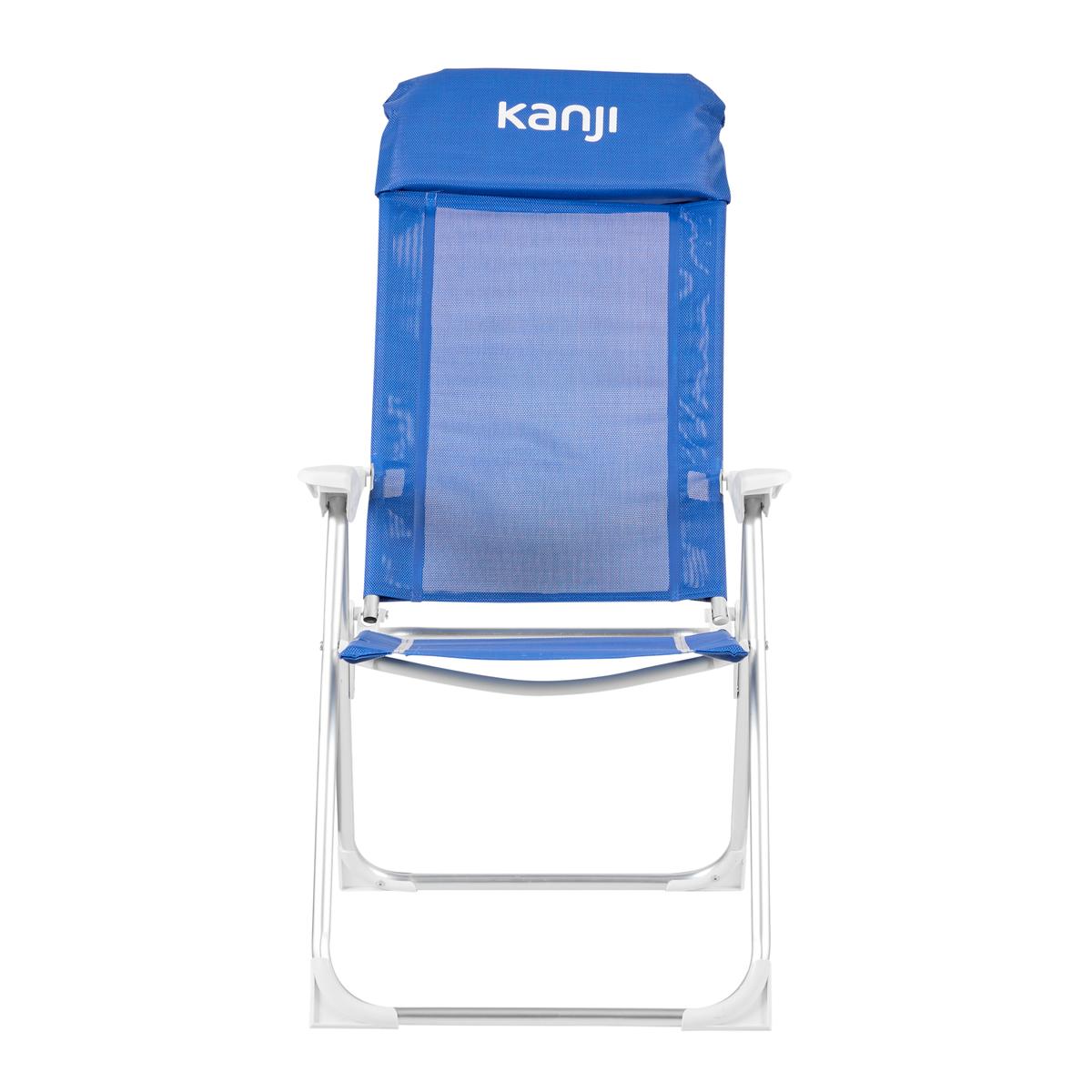 Reposera Plegable Azul Kanji KJ-CAMPSIL02