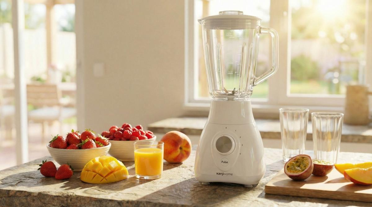 Licuadora 1,5L 800W Vertical Blanca Kanji Home KJH-BL0800LA01-W