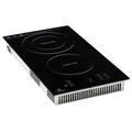 Anafe Vitrocerámico Empotrable 2 Hornallas Negro Kanji Black KJB-EH2GL001