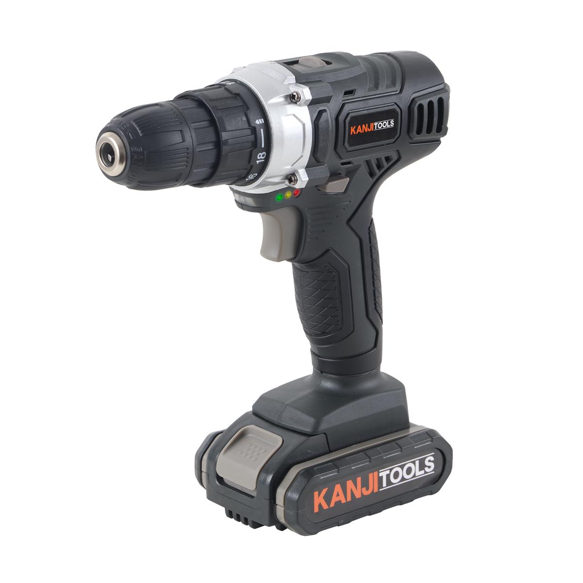 Atornillador Inalámbrico 21V Negro Kanji Tools KJT-AT211PB