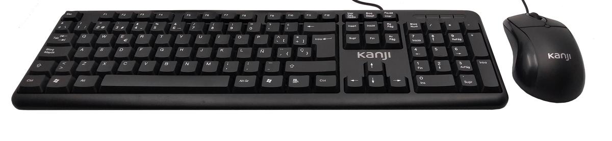 Teclado Y Mouse Negro Kanji KJ-KM32
