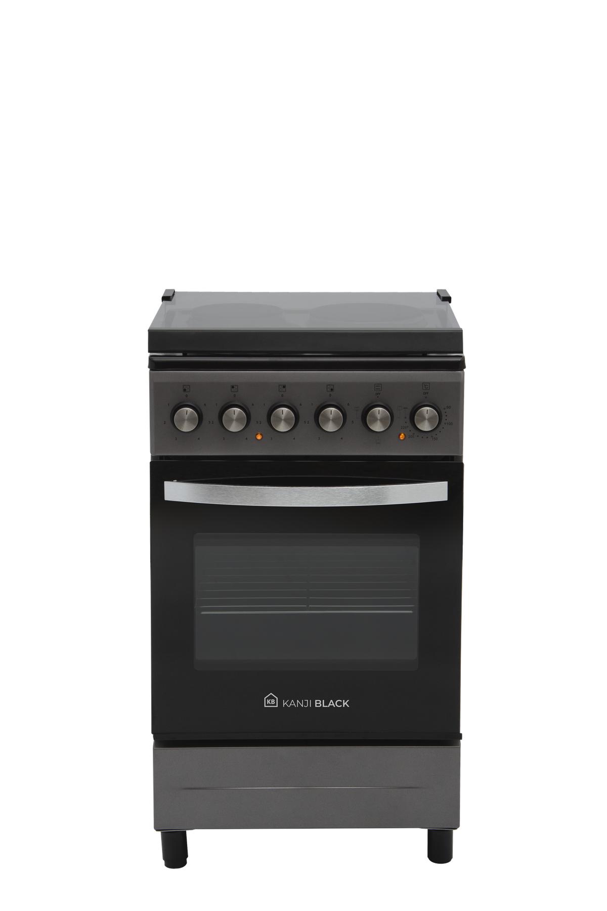 Cocina Eléctrica 50×50 Gris Kanji Black KJH-EKG001V