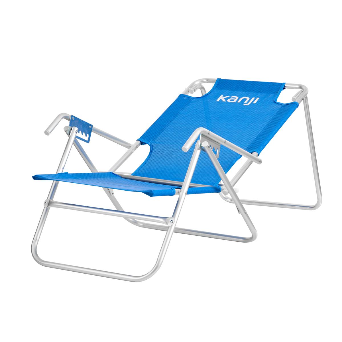 Reposera Plegable Azul Kanji KJ-CAMPSIL01