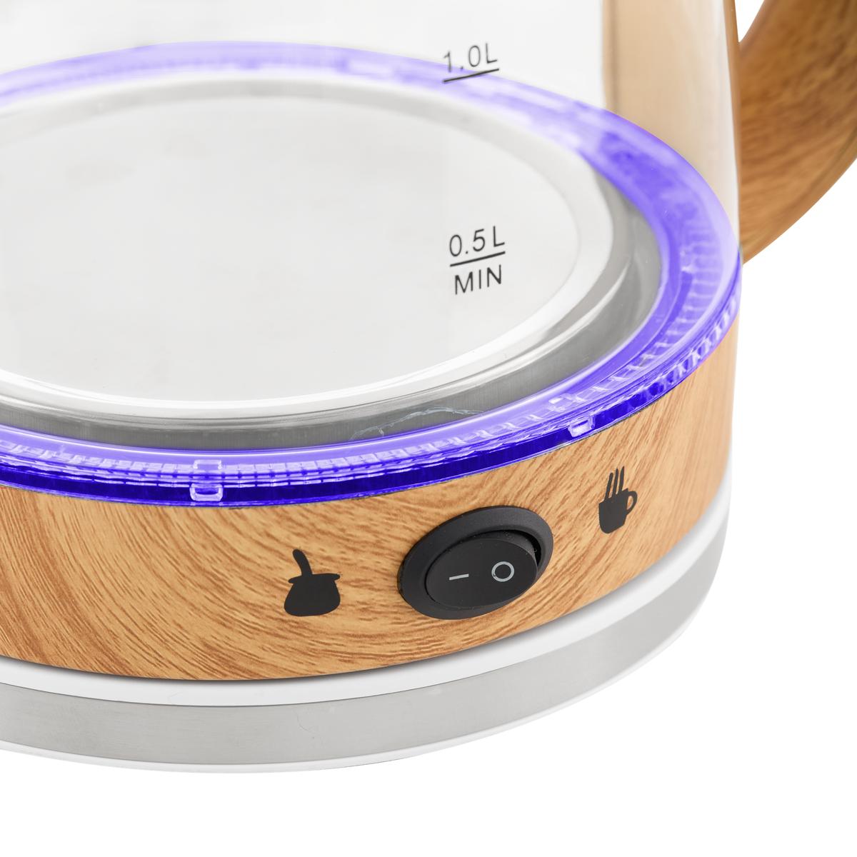 Pava Eléctrica 1,8L Corte Mate De Vidrio Kanji Home KJH-PE15001M-BK