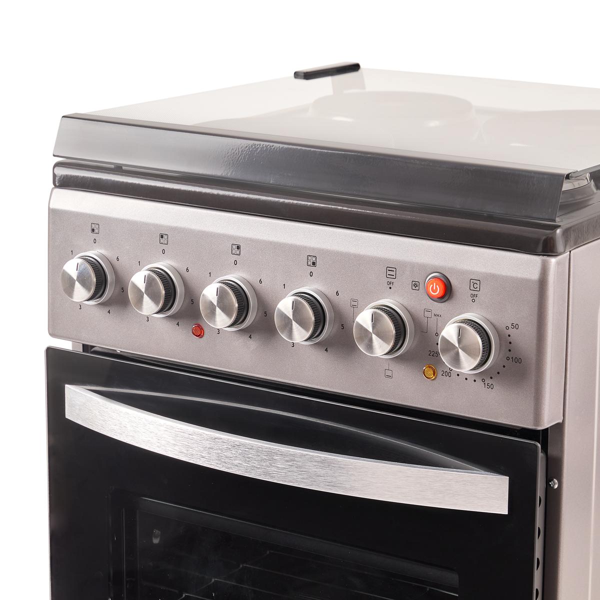 Cocina Eléctrica 50×50 Inox Kanji Black KJH-EKX001V