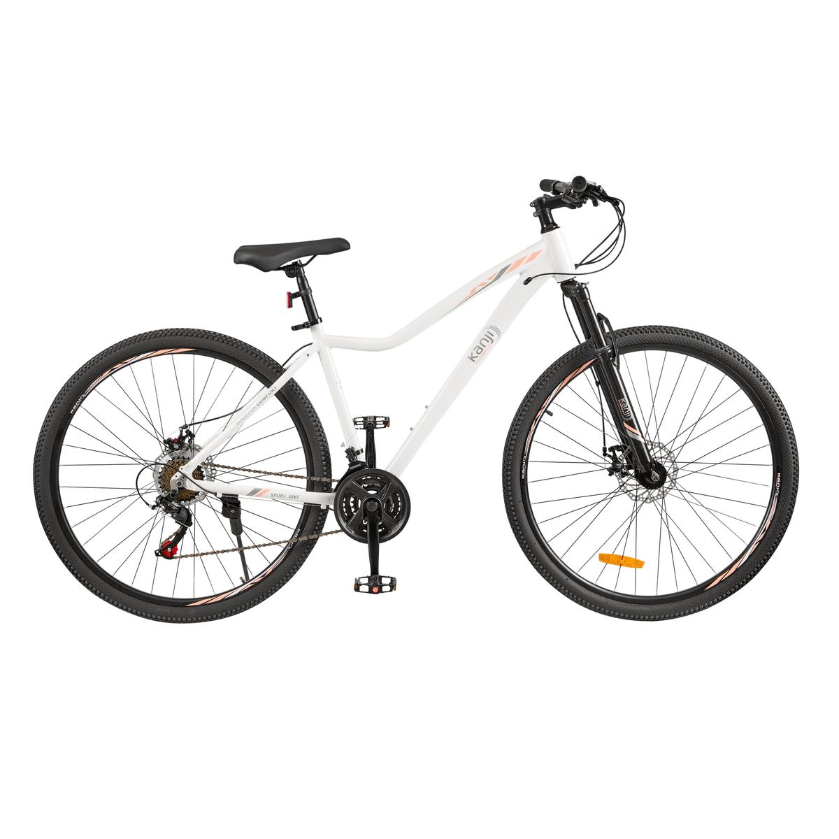 Bicicleta Mountain Bike Rodado 29" Blanca Kanji On Wheels KJW-29ALUWOM-W