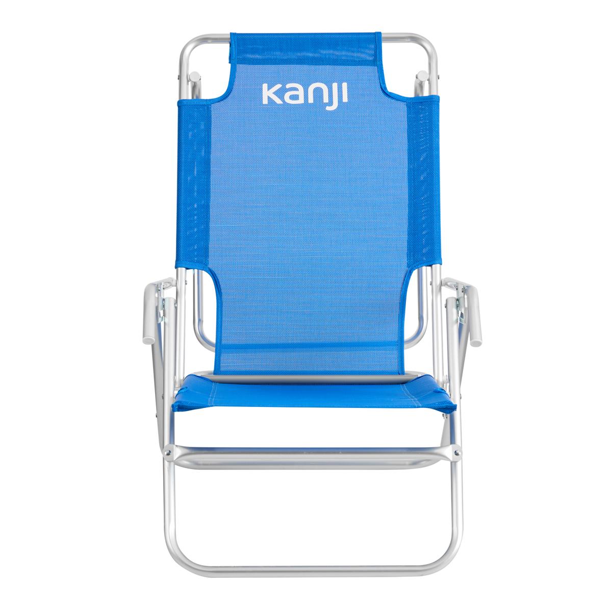 Reposera Plegable Azul Kanji KJ-CAMPSIL01
