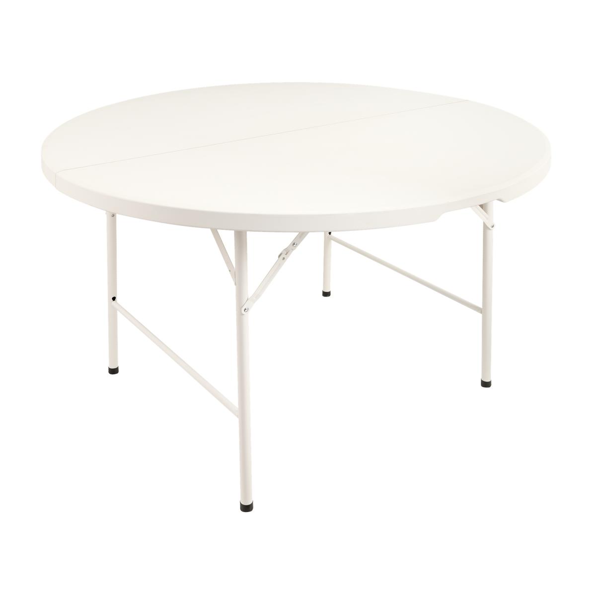 Mesa Plegable Circular Blanca Kanji KJ-CAMPRED01W
