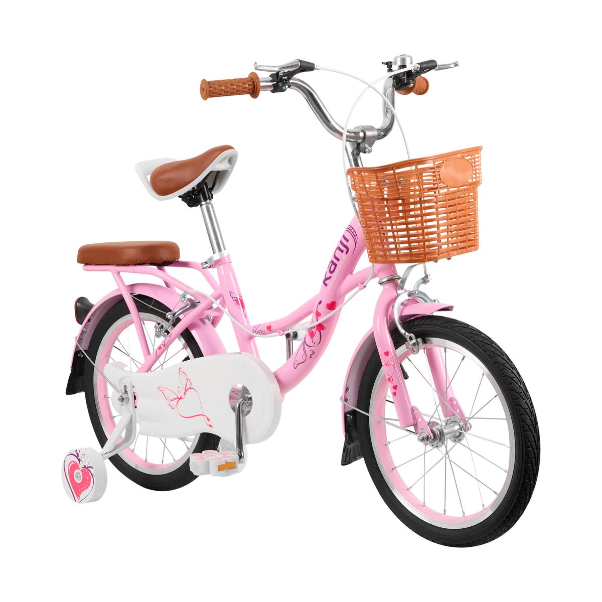 Bicicleta De Paseo Infantil Rodado 16" Rosa Kanji On Wheels KJW-16ACECAN-P