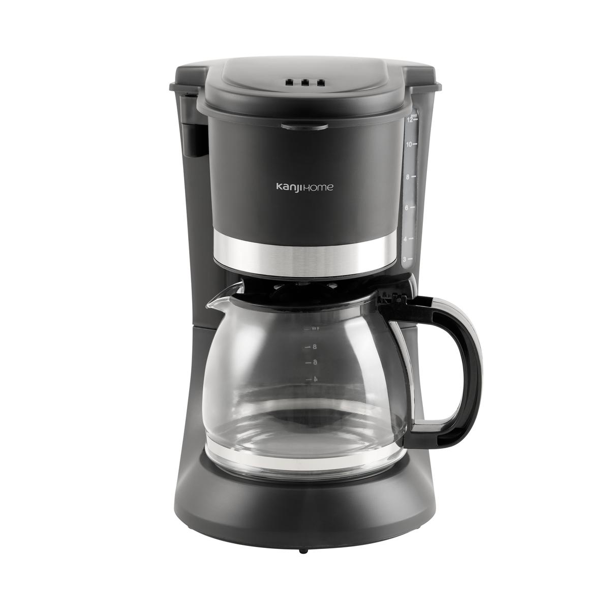 Cafetera Eléctrica 12 Tazas Negra Kanji Home KJH-CMF0800S01
