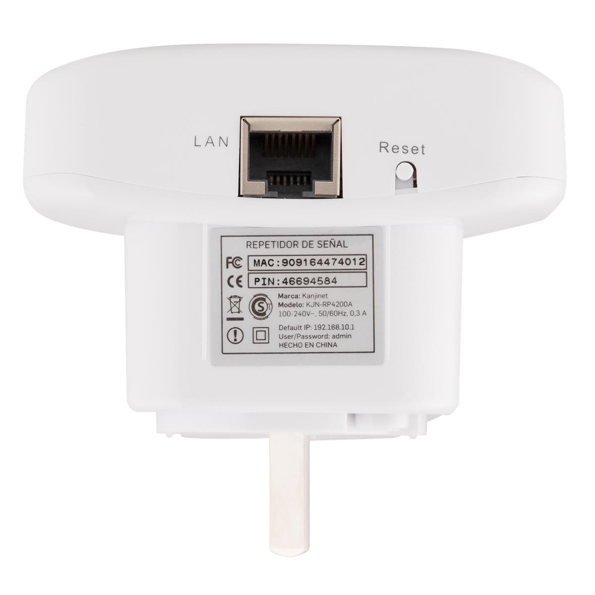 Repetidor WiFi Blanco Kanji KJN-RP4200A